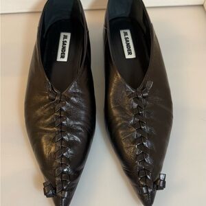 Jil Sander Black Leather Shoes
